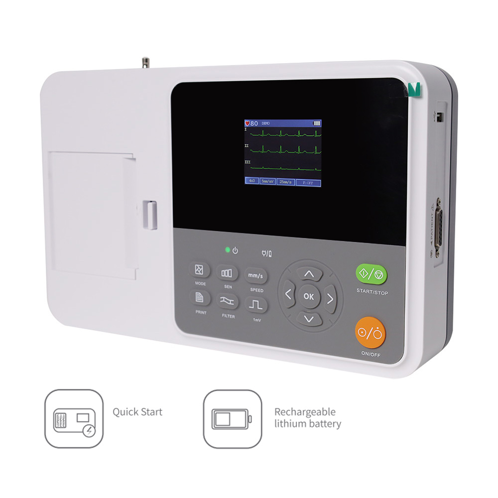 CONTEC E3 Portable Digital 3 C - đánh giá và giá Ekg Ecg Machine Portable