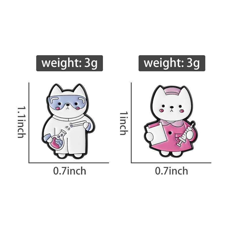 Nurse Lab Cats Enamel Pins Cus - đánh giá và giá Medical Lab Gifts
