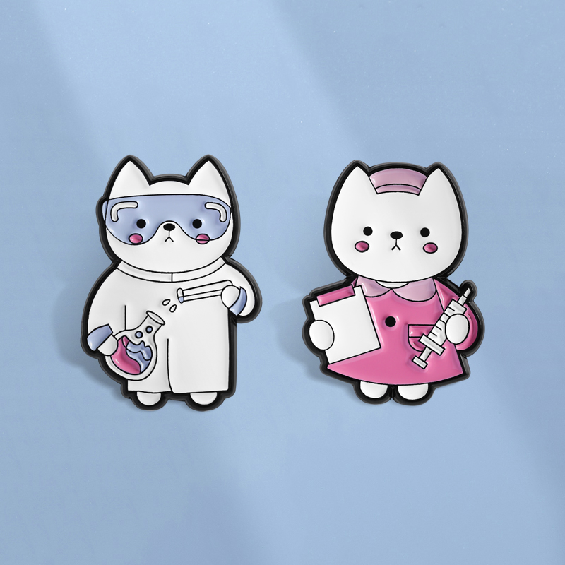 Nurse Lab Cats Enamel Pins Cus - đánh giá và giá Medical Lab Gifts